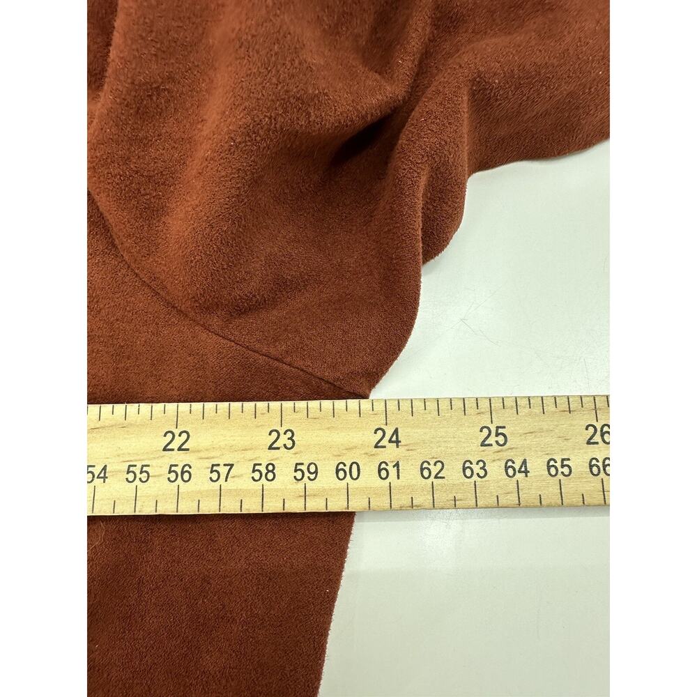 Studio 1 Womens Two Piece Set Size 16W Jacket and Skirt Orange Faux Suede - Picture 12 of 16